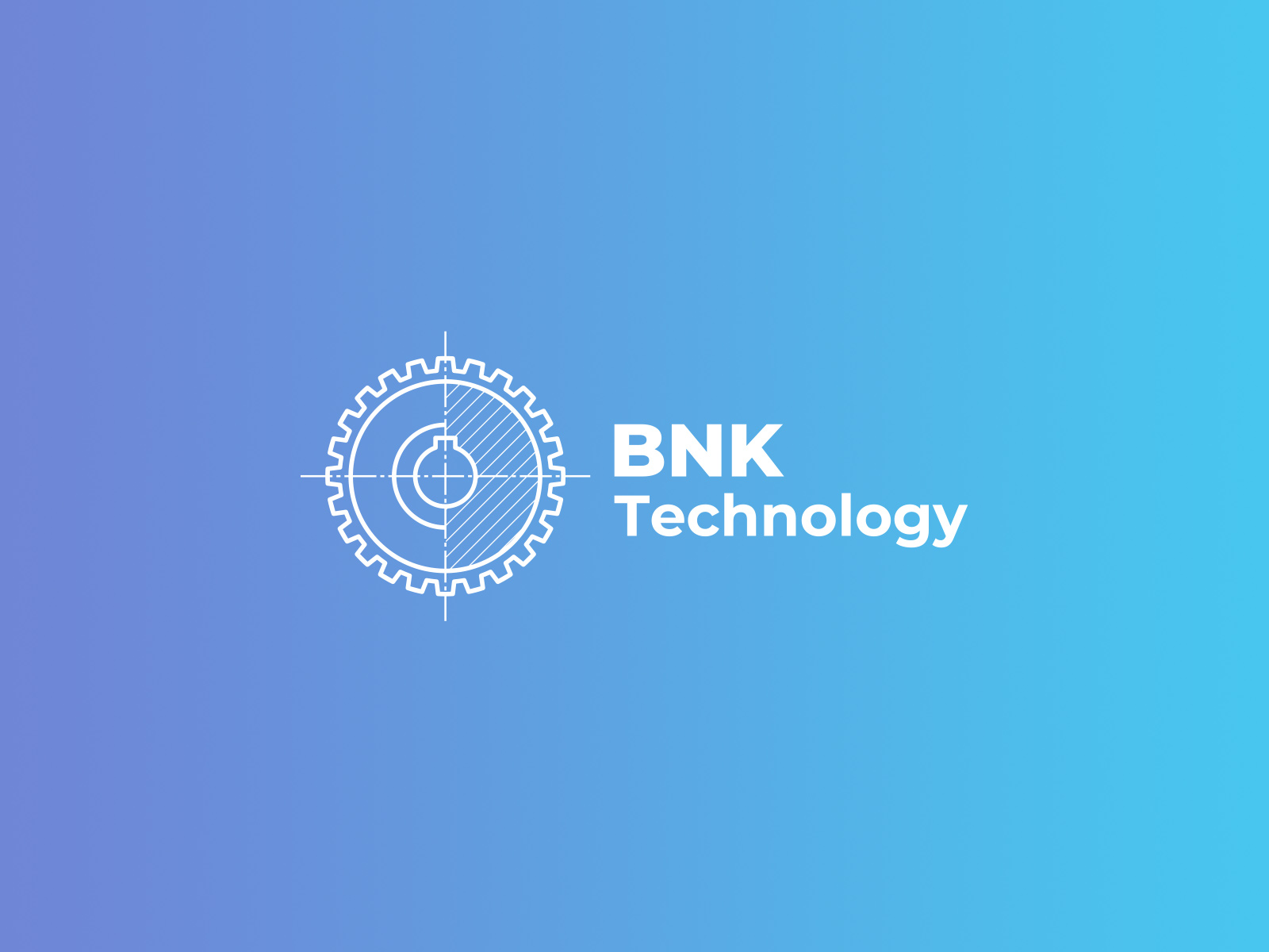 Логотип современного предприятия обработки металлов BNK Technology