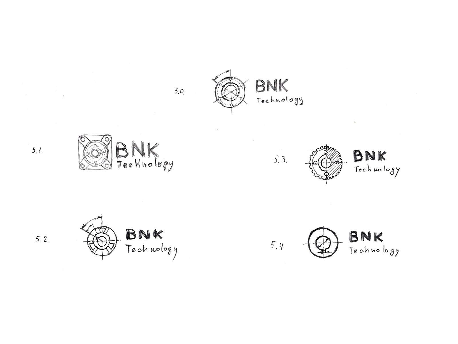 Логотип современного предприятия обработки металлов BNK Technology